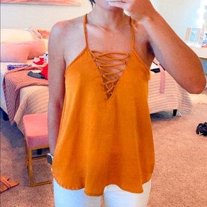 Mustard yellow cami blouse